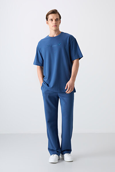 TOMMY LIFE Ανδρικό μπλουζάκι με στάμπα με παχιά μαλακή υφή από βαμβάκι Parliament - 88330