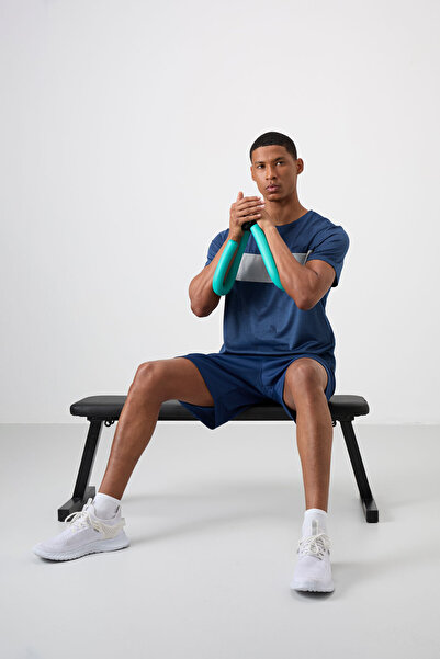 TOMMY LIFE Tricou de performanță pentru bărbați, din jacquard, respirabil, su...