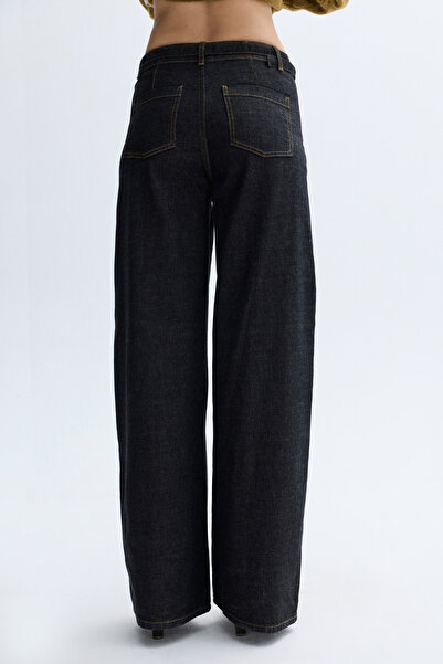 Mudo Wide Leg Pants with Sewing Detail Belt
