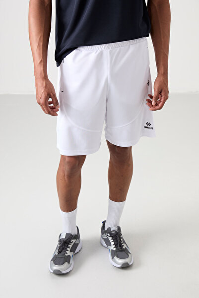 TOMMY LIFE Beyaz Kalın Yumuşak Comfort Fit Erkek Şort - 81271