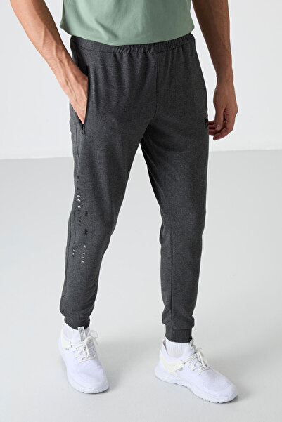 AIR JONES Ανδρική αθλητική φόρμα Rory Anthracite Melange Jogger - 84909