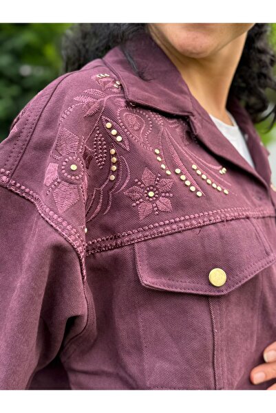 HOPEFUL DESİGN Embroidered Detail Gabardine Jacket