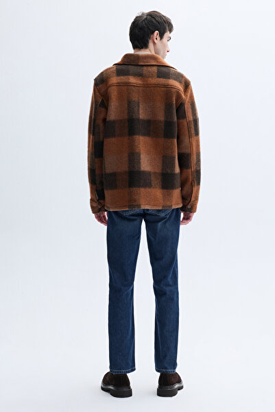 Mudo Comfort Fit Plaid Wool Blend Shirt Jacket