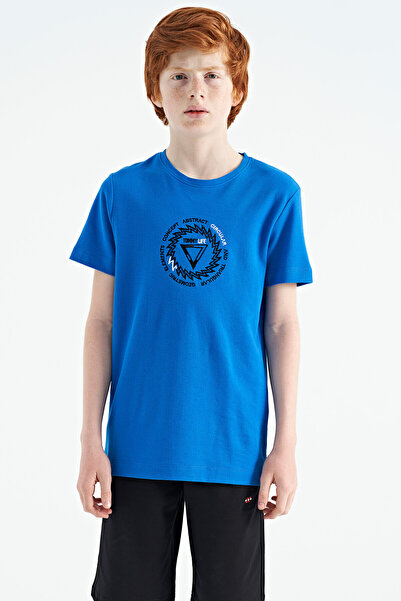 TOMMY LIFE Tricou pentru băiat cu croiala standard Saks Broderie Detaliată Gâ...