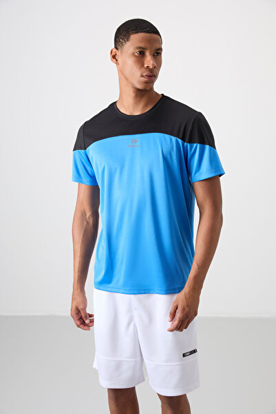 TOMMY LIFE Ανδρικό μπλουζάκι απόδοσης Saks με αναπνεύσιμη υφή, λεπτή ελαστική...