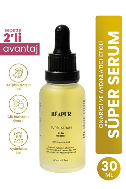BEAPUR SÜPER SERUM Kırışıklık Karşıtı, Nemlendirici, Aydınlatıcı & Onarıcı Hy...