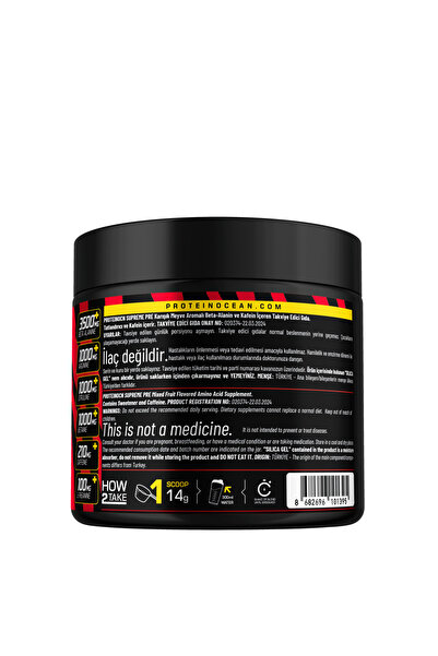 Proteinocean Preworkout Supreme Tigers Blood - 280g - 20 Servis