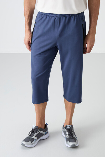 TOMMY LIFE Standard Mold Classic Leg Men's Capri with Petrol Zipper Pocket - 83091