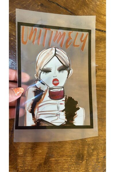 Gönülden Tasarım Creion galben pentru fete care se lipsește cu fierul de călcat - 16x12 cm