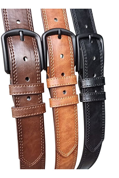 Deribond Cureaua pentru barbati (3 bucati) Curea pentru blugi si pantaloni din panza