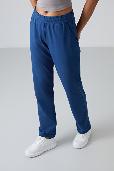 TOMMY LIFE Parliament High Waist Pocket Comfortable Form Classic Leg Women's Tracksuit Bottom - 94584