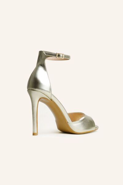 MARCATELLI Gold Leroy Single Strap Heeled Sandals