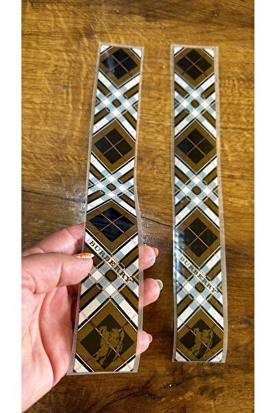 Gönülden Tasarım Imprimare prin transfer cu borduri cu dungi 30x4 cm - 2 bucăți lipite cu fier de călcat, ARMA