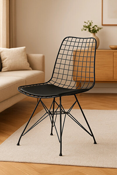 Levent Mobilya Aksesuar TEL SANDALYE, SİYAH