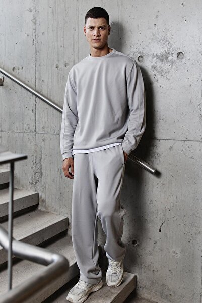 TOMMY LIFE Stone Surface Textured Oversize Men's Tracksuit - 85275