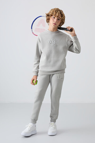 TOMMY LIFE طقم بدلة رياضية للأولاد - قطن حجري، ريش سميك من الداخل، ملمس ناعم،...