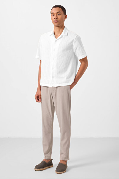 TOMMY LIFE Stone Standard Fit Woven Lightweight Stretchy Chino Men's Trousers - 82177