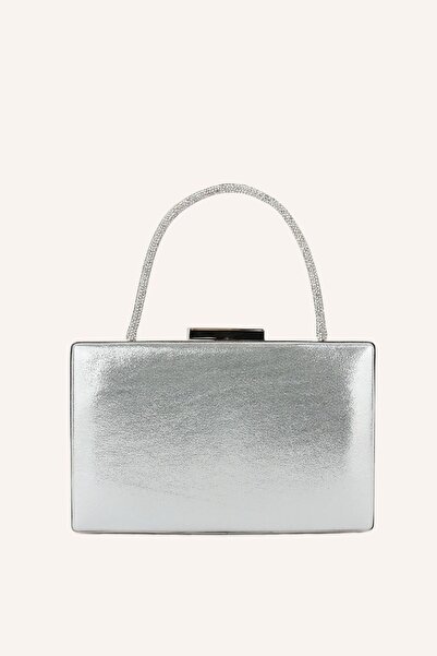 MARCATELLI Gümüş Sıvama Kare Abiye Çanta