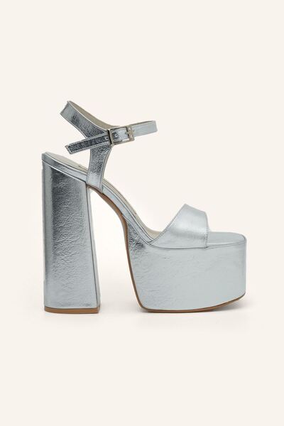 MARCATELLI Gümüş Serene Yüksek Platform Topuklu Sandalet