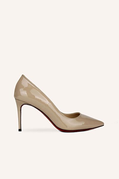 MARCATELLI Nud Rugan Deri Mini Stiletto