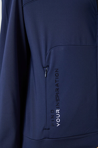 TOMMY LIFE Indigo Hooded Standard Fit γυναικεία αθλητική φόρμα με λεπτομέρεια κρυφής τσέπης - 95306