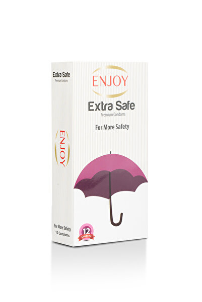 Enjoy Premium Extra Safe Condoms – 12 Pcs | Extra Lubricated, Durable Latex, ...