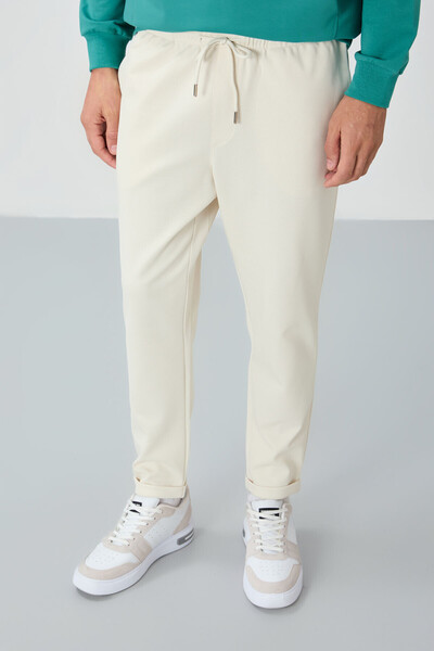 AIR JONES Μπεζ επιφάνεια με υφή Standard Fit Ανδρική φόρμα κάτω - 82154