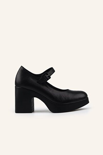 MARCATELLI Siyah Loop Topuklu Ayakkabı