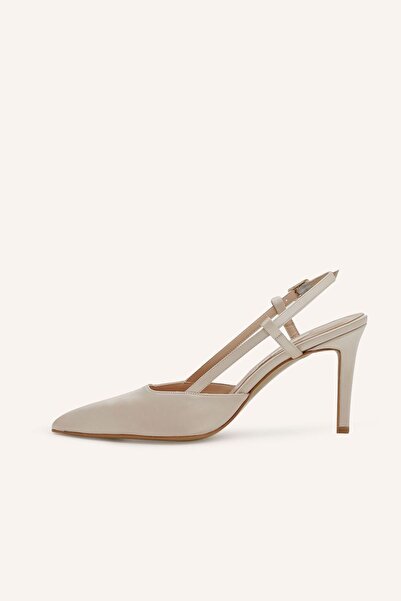 MARCATELLI Şampanya Saten Noor Topuklu Ayakkabı