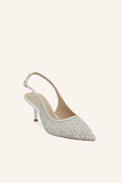 MARCATELLI İnci Topuklu Gelin Ayakkabısı
