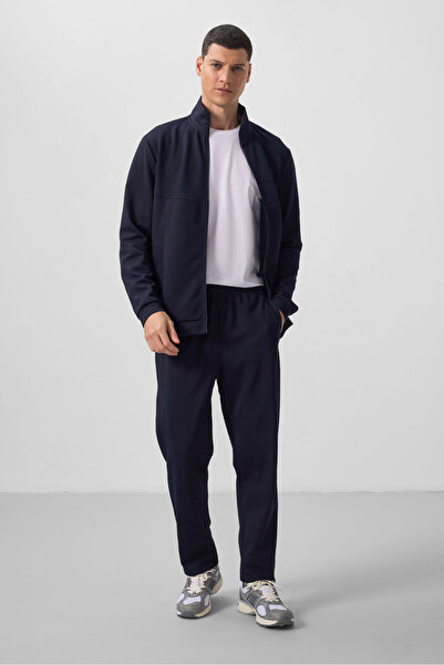 TOMMY LIFE Ανδρική αθλητική φόρμα Navy Blue Surface με υφή άνετη φόρμα - 85273