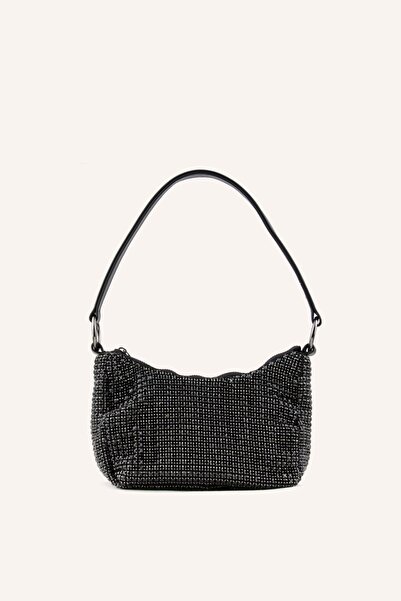 MARCATELLI Siyah Taşlı Omuz Çantası
