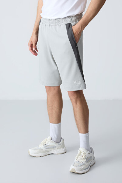 AIR JONES Taş Pamuklu Kalın Yumuşak Dokulu Standart Fit Basic Erkek Şort  - 81280