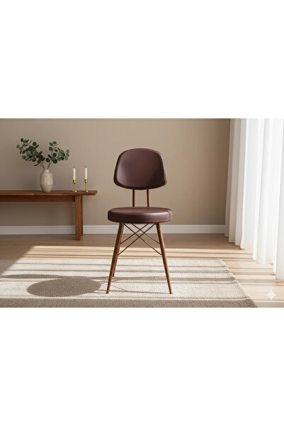 Levent Mobilya Aksesuar EYFEL SANDALYE, CEVİZ KAHVE