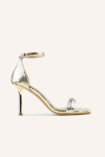 MARCATELLI Altın Baskı Darla Topuklu Sandalet