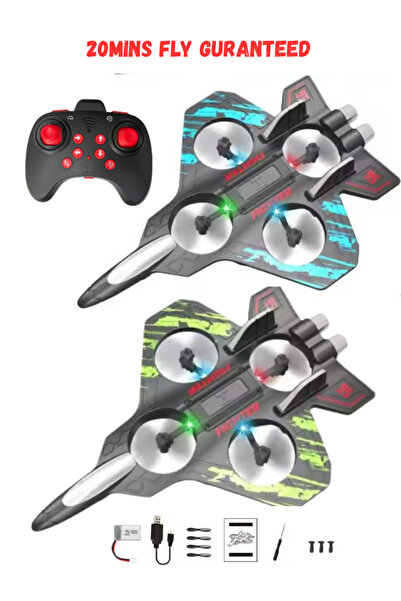 DAT L7012 RC Fighter Jet Drone (Upgraded from L0712) – 2.4GHz, VTOL, 360° Flip, LED