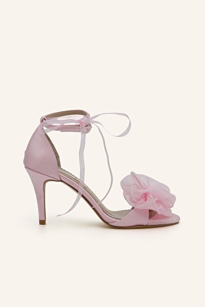 MARCATELLI Pembe Saten Topuklu Ayakkabı