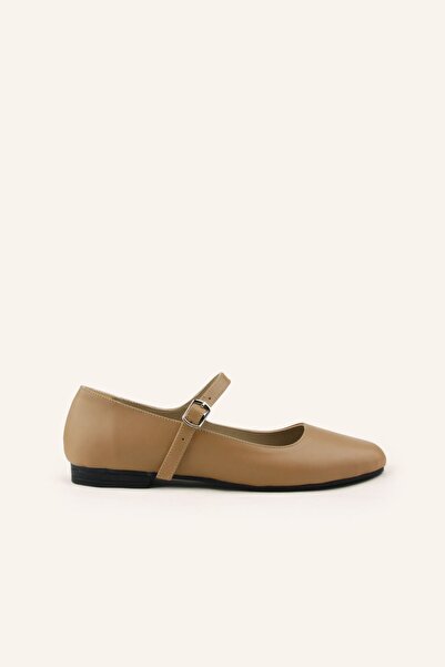 MARCATELLI Tan Ballerina Shoes