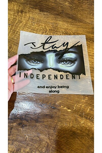 Gönülden Tasarım 19x18 cm Ochi lipicioase cu fier de călcat - Armad imprimat prin transfer