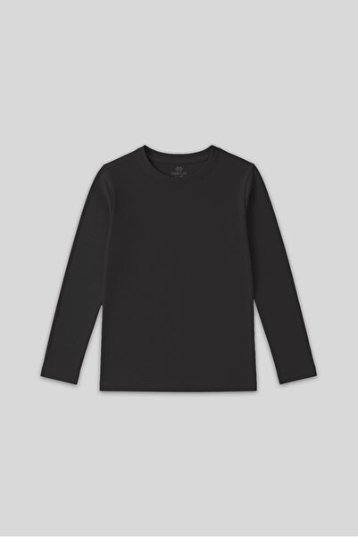 TOMMY LIFE Antracit O izrez standardnog kroja Osnovni dugih rukava unisex za ...