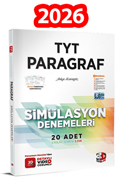 3D Yayınları Çözüm 3d Tyt Paragraf Simülasyon Deneme