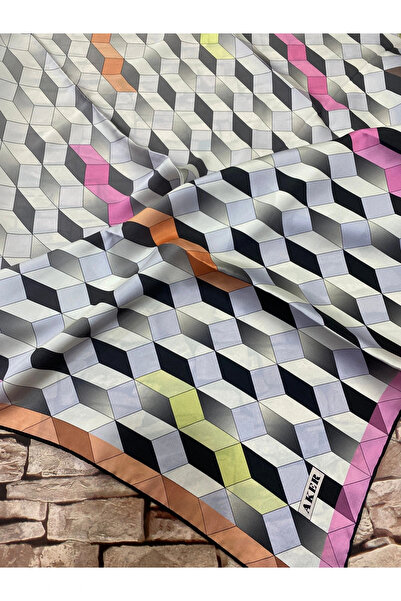 Aker وشاح حرير ساتان سورة منقوش 8076701-311