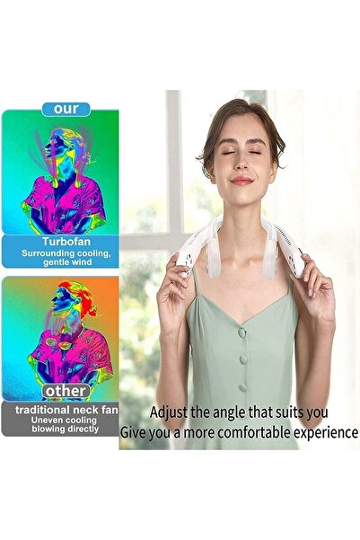 Mi7a Boyun Askılı Giyilebilir Kablosuz Şarjlı Taşınabilir Soğutucu Boyun Fanı