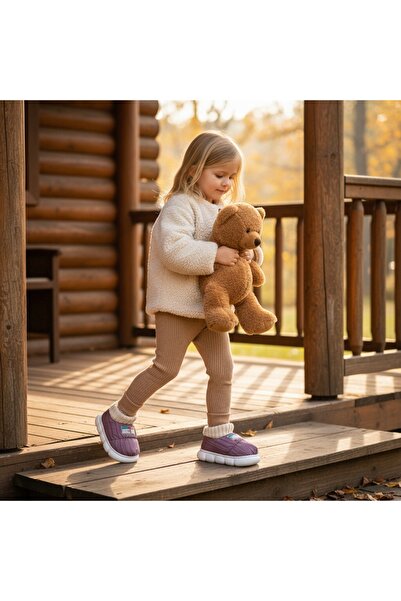 OEM Cotton lined slippers for children, for indoors or short outdoor outings, 43079D-85