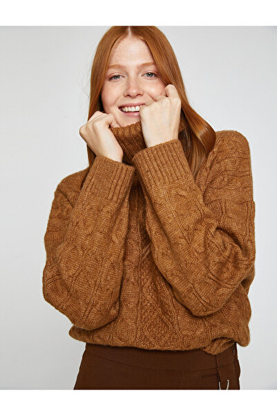 Koton Pulover cu gât roșu Tricotaj cu model tricotat