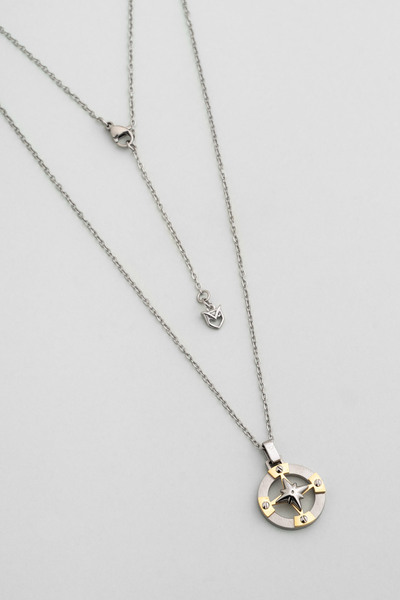 So CHIC... 65 cm Steel Men's Necklace with Compass Figure