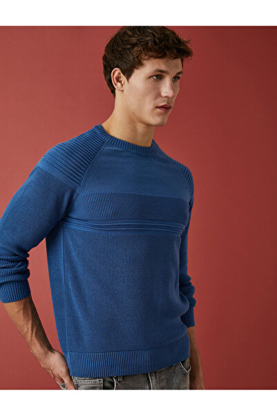 Koton Men's Blue Sweater 3WAM70010HT