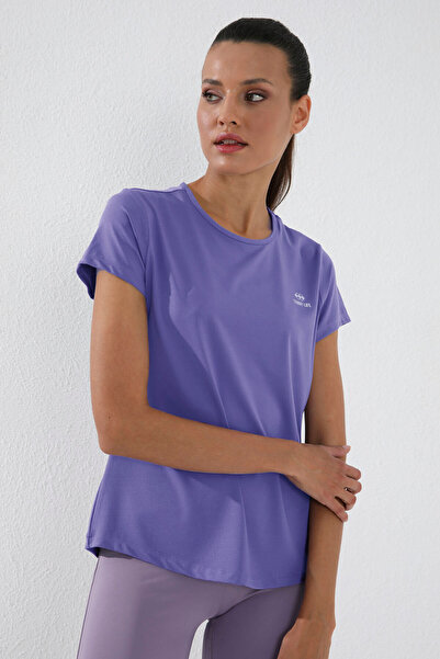 TOMMY LIFE Lilac Basic Short Sleeve Standard Fit O-Neck Women's T-Shirt - 97144