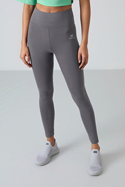 TOMMY LIFE Dark Gray High Waist Shaping / Sculpting Slim Fit Skinny Leg Women's Leggings - 94011