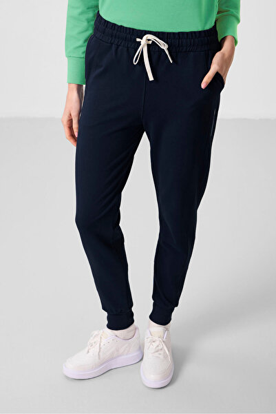 TOMMY LIFE Water Green-Navy Blue Hooded Oversized Women's Tracksuit Set - 95336